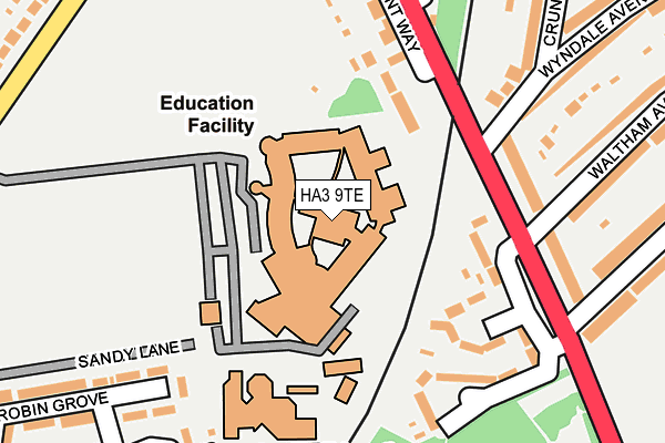 HA3 9TE map - OS OpenMap – Local (Ordnance Survey) HA3 9TE map - OS OpenMap – Local (Ordnance Survey)