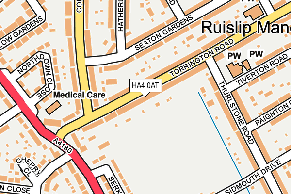 HA4 0AT map - OS OpenMap – Local (Ordnance Survey) HA4 0AT map - OS OpenMap – Local (Ordnance Survey)