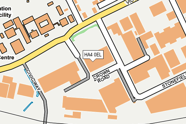 HA4 0EL map - OS OpenMap – Local (Ordnance Survey) HA4 0EL map - OS OpenMap – Local (Ordnance Survey)