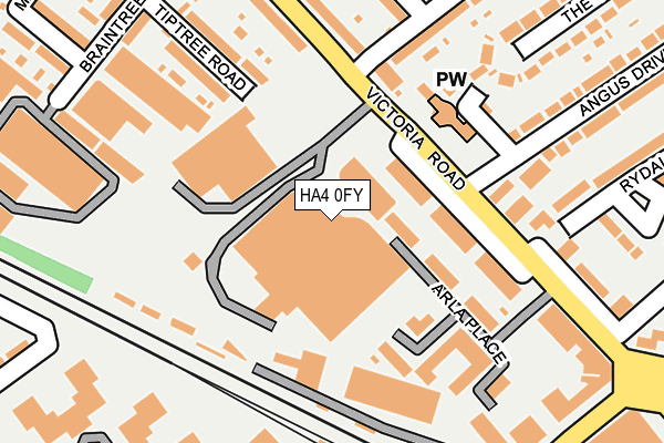 HA4 0FY map - OS OpenMap – Local (Ordnance Survey) HA4 0FY map - OS OpenMap – Local (Ordnance Survey)