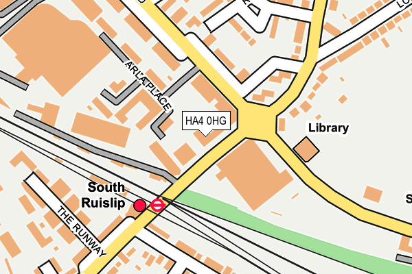 HA4 0HG map - OS OpenMap – Local (Ordnance Survey)