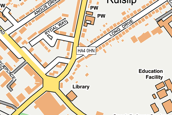 HA4 0HN map - OS OpenMap – Local (Ordnance Survey)