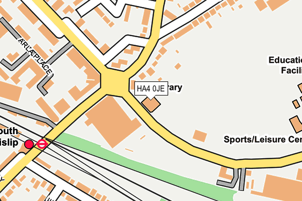 HA4 0JE map - OS OpenMap – Local (Ordnance Survey) HA4 0JE map - OS OpenMap – Local (Ordnance Survey)