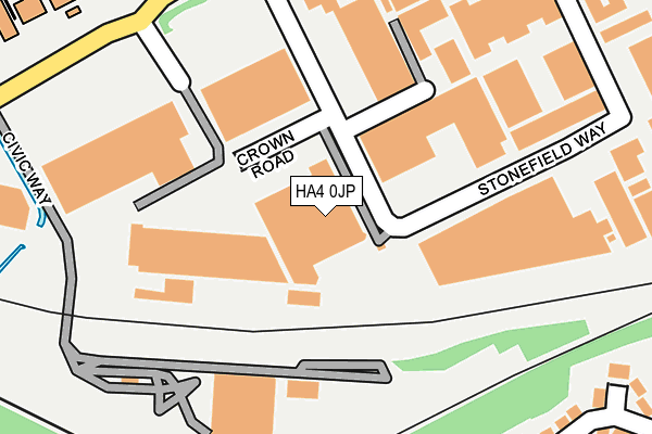 HA4 0JP map - OS OpenMap – Local (Ordnance Survey) HA4 0JP map - OS OpenMap – Local (Ordnance Survey)