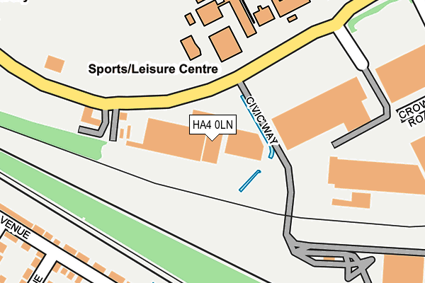 HA4 0LN map - OS OpenMap – Local (Ordnance Survey)