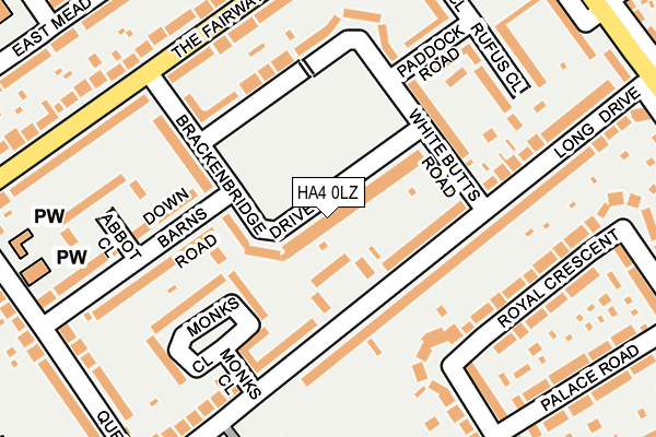 HA4 0LZ map - OS OpenMap – Local (Ordnance Survey) HA4 0LZ map - OS OpenMap – Local (Ordnance Survey)