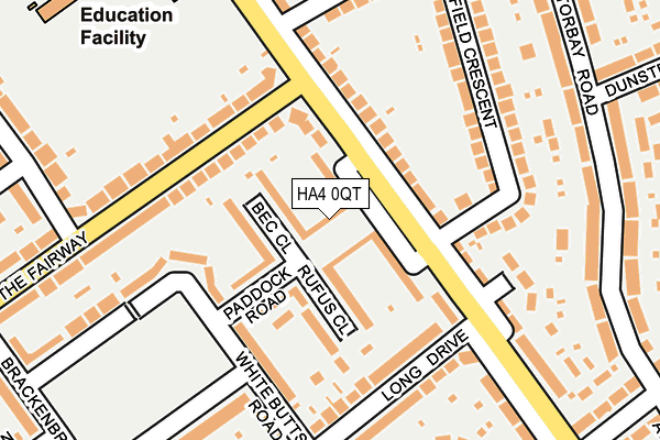HA4 0QT map - OS OpenMap – Local (Ordnance Survey) HA4 0QT map - OS OpenMap – Local (Ordnance Survey)