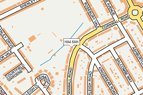 HA4 6AH map - OS OpenMap – Local (Ordnance Survey) HA4 6AH map - OS OpenMap – Local (Ordnance Survey)