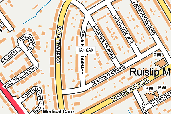HA4 6AX map - OS OpenMap – Local (Ordnance Survey) HA4 6AX map - OS OpenMap – Local (Ordnance Survey)