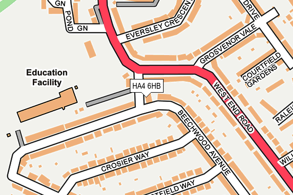 HA4 6HB map - OS OpenMap – Local (Ordnance Survey) HA4 6HB map - OS OpenMap – Local (Ordnance Survey)