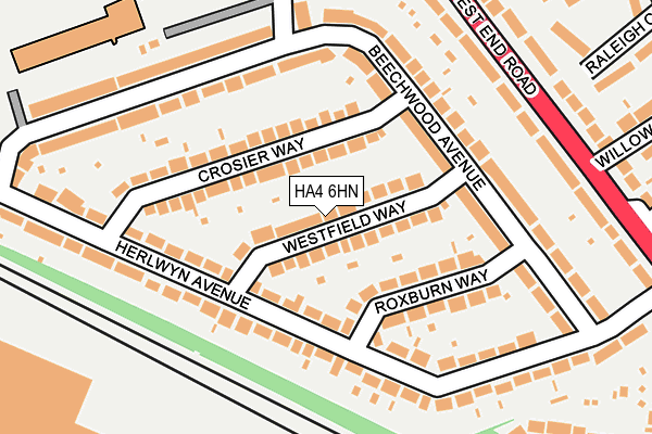 HA4 6HN map - OS OpenMap – Local (Ordnance Survey) HA4 6HN map - OS OpenMap – Local (Ordnance Survey)