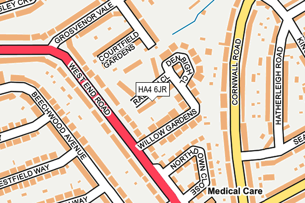 HA4 6JR map - OS OpenMap – Local (Ordnance Survey) HA4 6JR map - OS OpenMap – Local (Ordnance Survey)