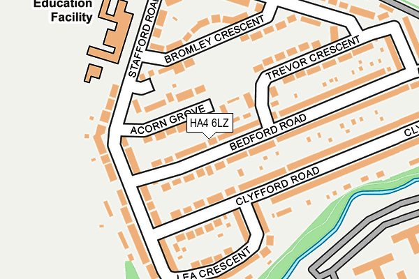 HA4 6LZ map - OS OpenMap – Local (Ordnance Survey) HA4 6LZ map - OS OpenMap – Local (Ordnance Survey)