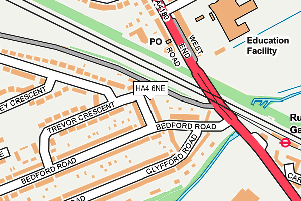 HA4 6NE map - OS OpenMap – Local (Ordnance Survey) HA4 6NE map - OS OpenMap – Local (Ordnance Survey)