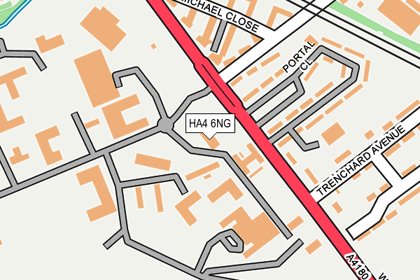 HA4 6NG map - OS OpenMap – Local (Ordnance Survey) HA4 6NG map - OS OpenMap – Local (Ordnance Survey)