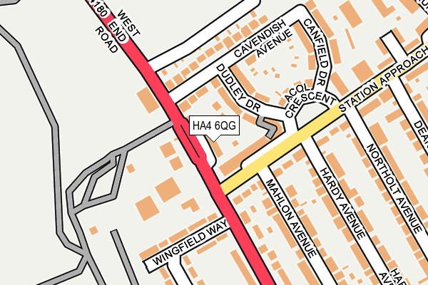 HA4 6QG map - OS OpenMap – Local (Ordnance Survey) HA4 6QG map - OS OpenMap – Local (Ordnance Survey)