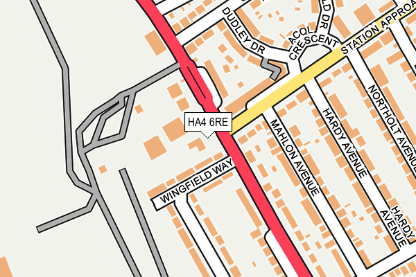 HA4 6RE map - OS OpenMap – Local (Ordnance Survey) HA4 6RE map - OS OpenMap – Local (Ordnance Survey)