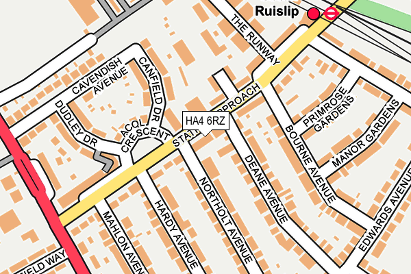 HA4 6RZ map - OS OpenMap – Local (Ordnance Survey) HA4 6RZ map - OS OpenMap – Local (Ordnance Survey)