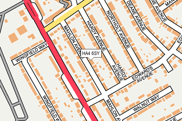 HA4 6SY map - OS OpenMap – Local (Ordnance Survey) HA4 6SY map - OS OpenMap – Local (Ordnance Survey)