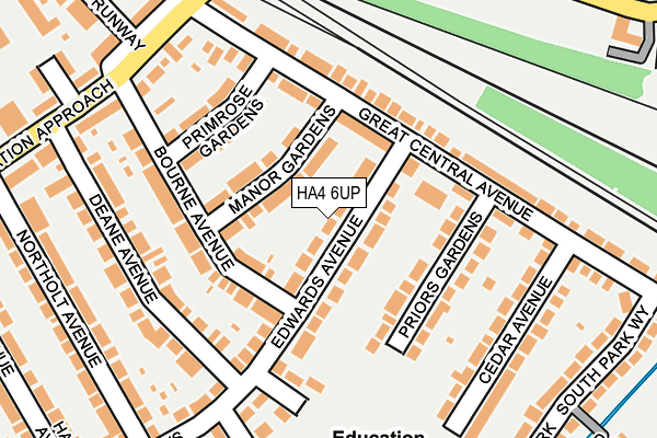 HA4 6UP map - OS OpenMap – Local (Ordnance Survey) HA4 6UP map - OS OpenMap – Local (Ordnance Survey)