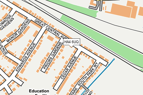 HA4 6UQ map - OS OpenMap – Local (Ordnance Survey)