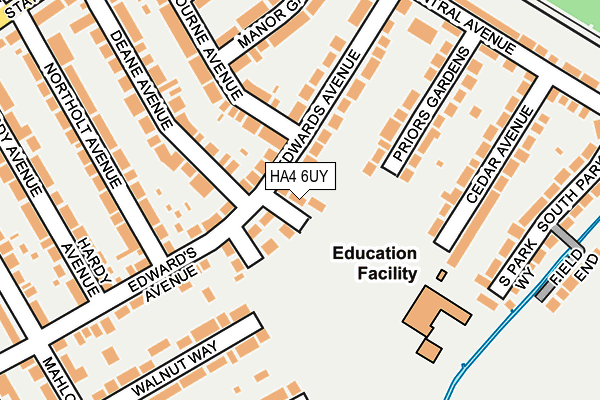 HA4 6UY map - OS OpenMap – Local (Ordnance Survey) HA4 6UY map - OS OpenMap – Local (Ordnance Survey)