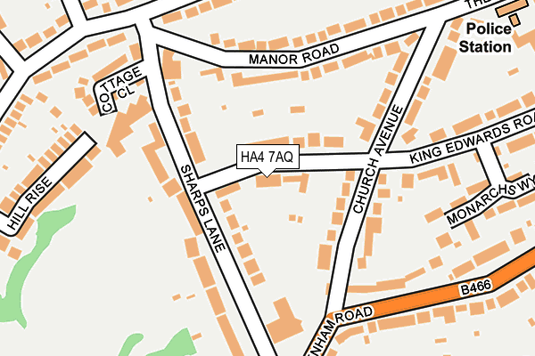 HA4 7AQ map - OS OpenMap – Local (Ordnance Survey) HA4 7AQ map - OS OpenMap – Local (Ordnance Survey)
