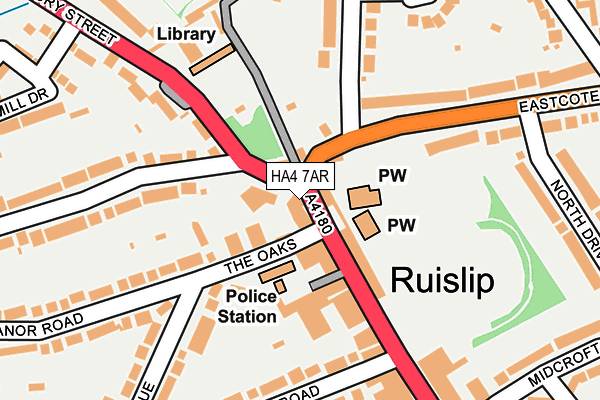 HA4 7AR map - OS OpenMap – Local (Ordnance Survey) HA4 7AR map - OS OpenMap – Local (Ordnance Survey)