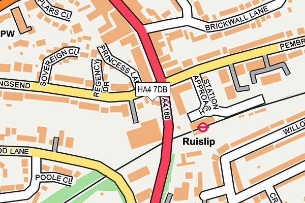 HA4 7DB map - OS OpenMap – Local (Ordnance Survey) HA4 7DB map - OS OpenMap – Local (Ordnance Survey)