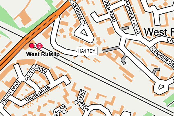 HA4 7DY map - OS OpenMap – Local (Ordnance Survey) HA4 7DY map - OS OpenMap – Local (Ordnance Survey)