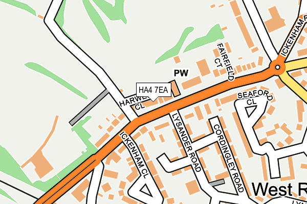 HA4 7EA map - OS OpenMap – Local (Ordnance Survey) HA4 7EA map - OS OpenMap – Local (Ordnance Survey)