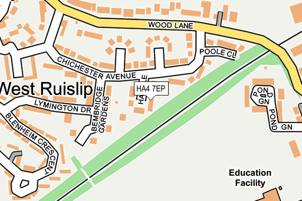 HA4 7EP map - OS OpenMap – Local (Ordnance Survey) HA4 7EP map - OS OpenMap – Local (Ordnance Survey)