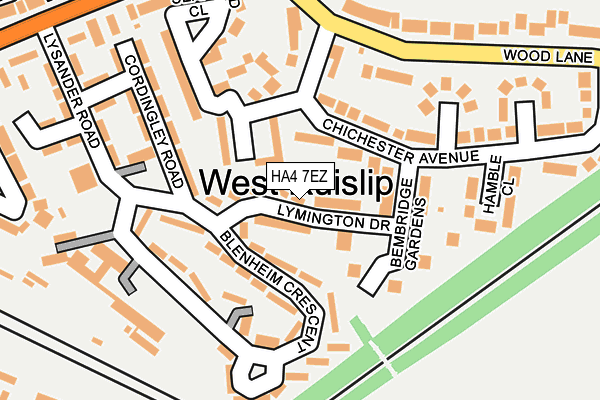HA4 7EZ map - OS OpenMap – Local (Ordnance Survey) HA4 7EZ map - OS OpenMap – Local (Ordnance Survey)