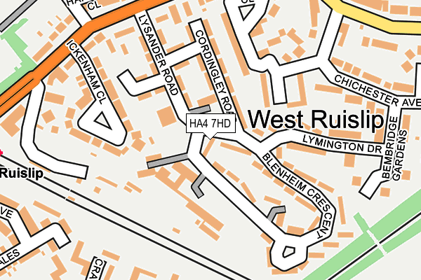 HA4 7HD map - OS OpenMap – Local (Ordnance Survey) HA4 7HD map - OS OpenMap – Local (Ordnance Survey)