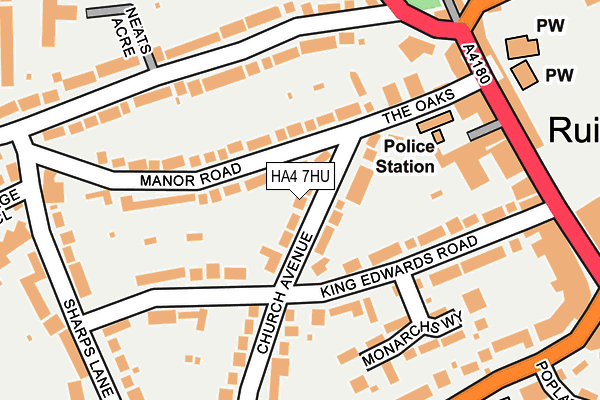 HA4 7HU map - OS OpenMap – Local (Ordnance Survey) HA4 7HU map - OS OpenMap – Local (Ordnance Survey)