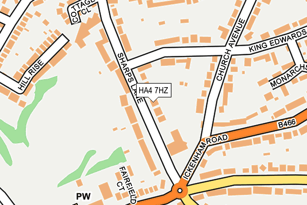 HA4 7HZ map - OS OpenMap – Local (Ordnance Survey) HA4 7HZ map - OS OpenMap – Local (Ordnance Survey)