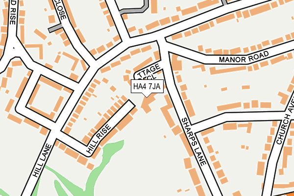 HA4 7JA map - OS OpenMap – Local (Ordnance Survey) HA4 7JA map - OS OpenMap – Local (Ordnance Survey)