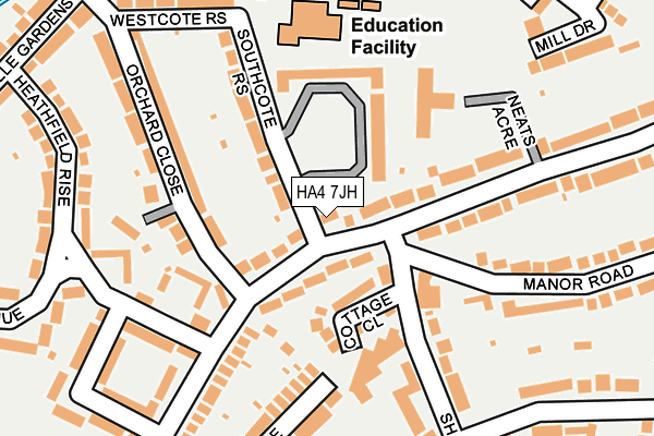 HA4 7JH map - OS OpenMap – Local (Ordnance Survey)