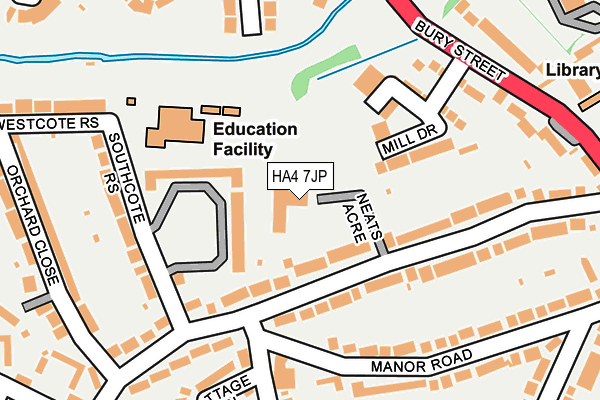 HA4 7JP map - OS OpenMap – Local (Ordnance Survey) HA4 7JP map - OS OpenMap – Local (Ordnance Survey)