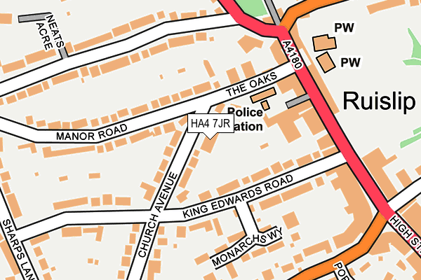 HA4 7JR map - OS OpenMap – Local (Ordnance Survey) HA4 7JR map - OS OpenMap – Local (Ordnance Survey)