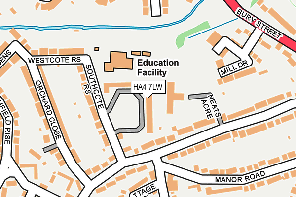 HA4 7LW map - OS OpenMap – Local (Ordnance Survey) HA4 7LW map - OS OpenMap – Local (Ordnance Survey)