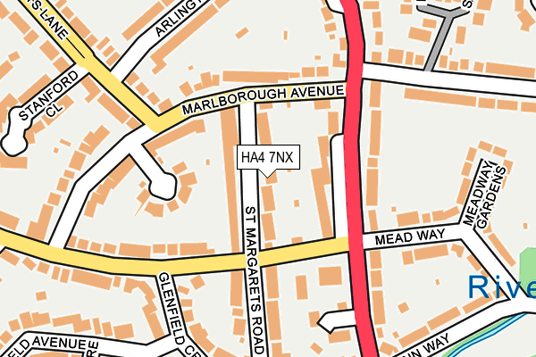 HA4 7NX map - OS OpenMap – Local (Ordnance Survey) HA4 7NX map - OS OpenMap – Local (Ordnance Survey)