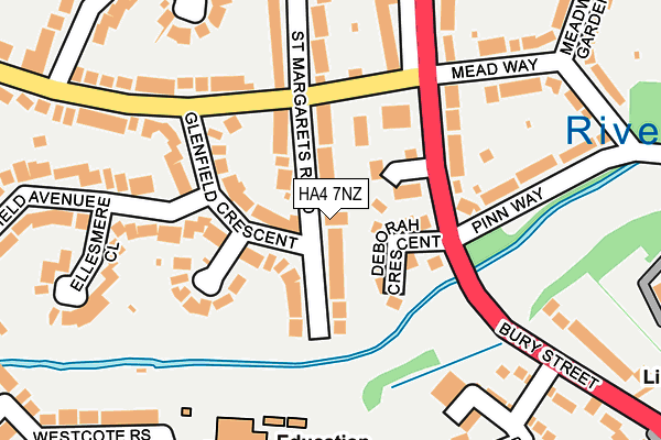 HA4 7NZ map - OS OpenMap – Local (Ordnance Survey) HA4 7NZ map - OS OpenMap – Local (Ordnance Survey)