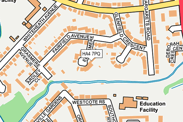 HA4 7PQ map - OS OpenMap – Local (Ordnance Survey) HA4 7PQ map - OS OpenMap – Local (Ordnance Survey)