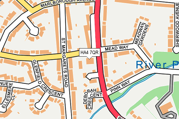 HA4 7QR map - OS OpenMap – Local (Ordnance Survey) HA4 7QR map - OS OpenMap – Local (Ordnance Survey)