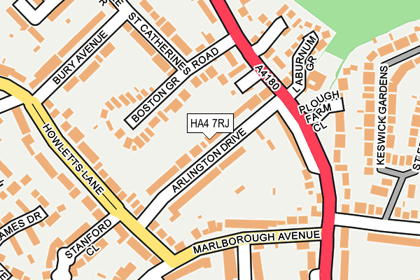 HA4 7RJ map - OS OpenMap – Local (Ordnance Survey) HA4 7RJ map - OS OpenMap – Local (Ordnance Survey)
