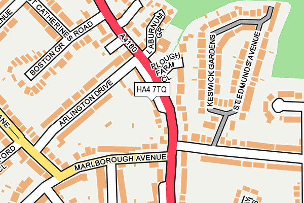 HA4 7TQ map - OS OpenMap – Local (Ordnance Survey) HA4 7TQ map - OS OpenMap – Local (Ordnance Survey)