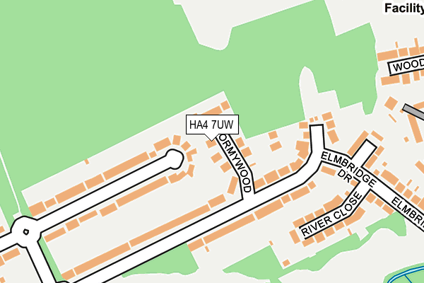 HA4 7UW map - OS OpenMap – Local (Ordnance Survey) HA4 7UW map - OS OpenMap – Local (Ordnance Survey)