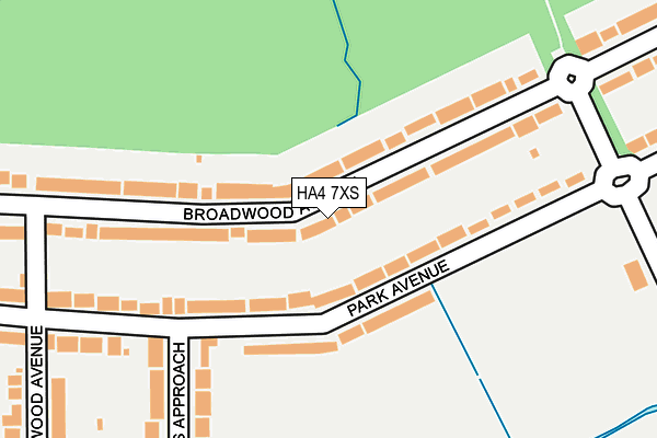 HA4 7XS map - OS OpenMap – Local (Ordnance Survey)