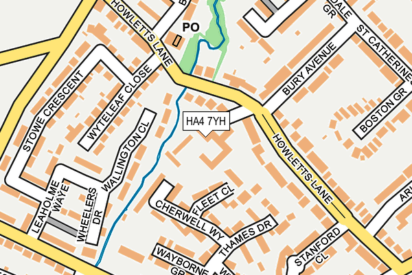 HA4 7YH map - OS OpenMap – Local (Ordnance Survey) HA4 7YH map - OS OpenMap – Local (Ordnance Survey)